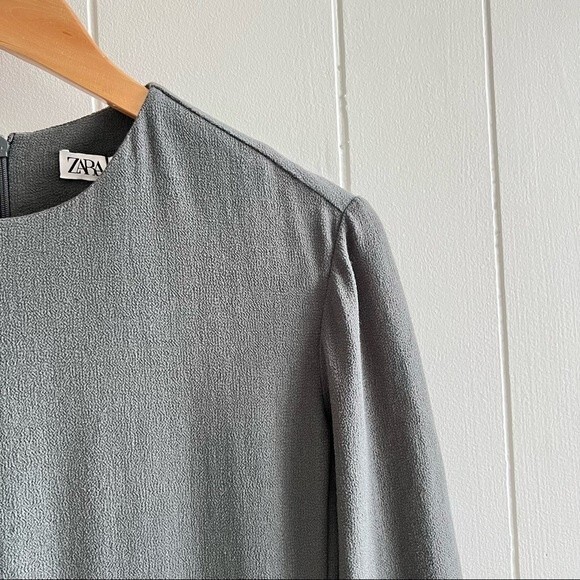 NWT Zara Limited Edition Wool Blend Midi Dress, Anthracite Grey - Picture 8 of 15